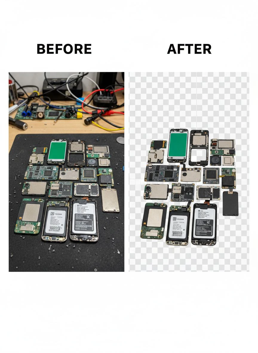 remove background from smartphone teardown images - Professional Guide